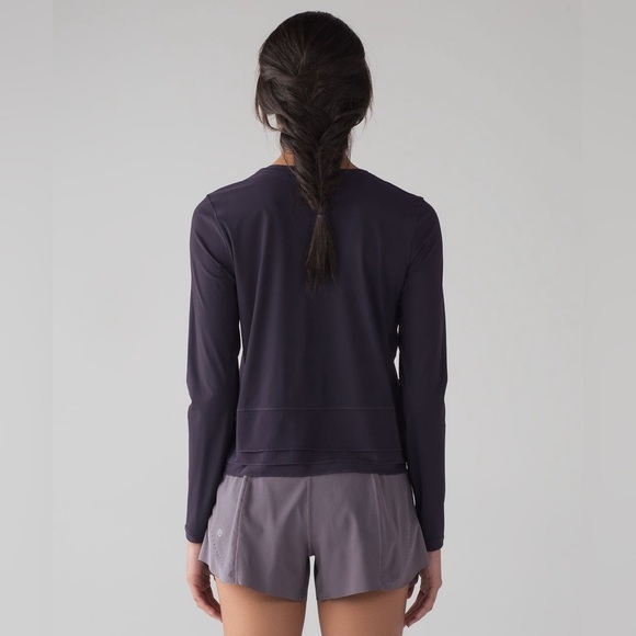 Lululemon Sole Training Long Sleeve (UV Protection) Black Grape Size 10/12 EUC - Picture 4 of 8